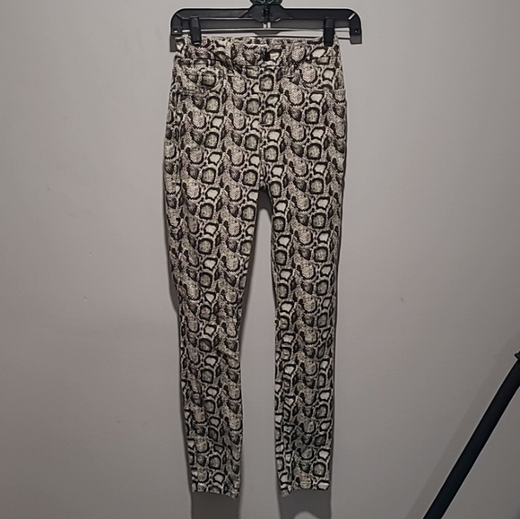 Good American sz 2 Good Legs snake print jeans sz 25 WJ41 - Picture 8 of 8